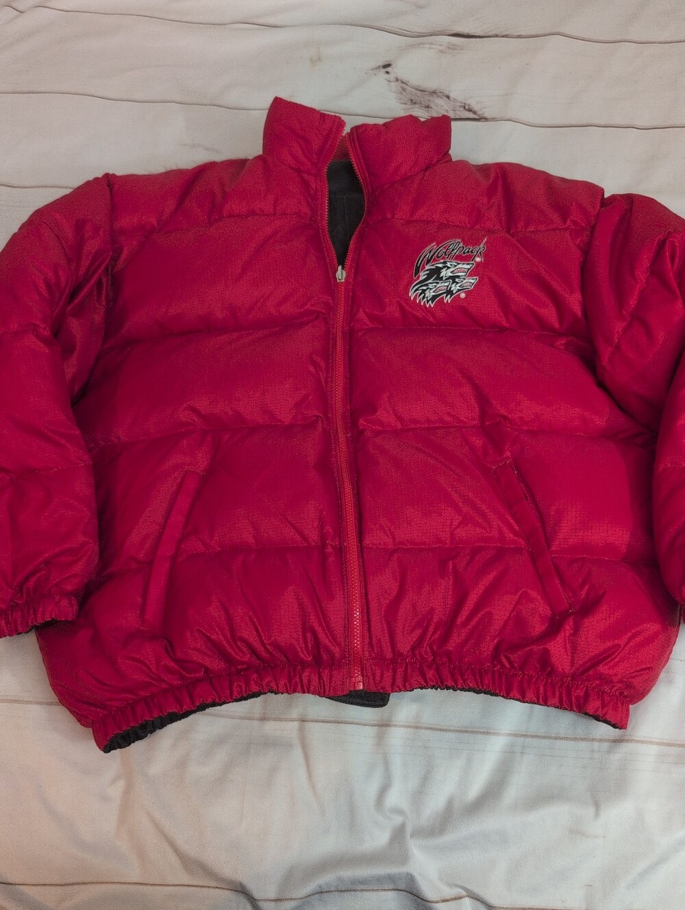Vintage Starter NC State Wolfpack Reversible Down Puffer Jacket Men XL NCAA